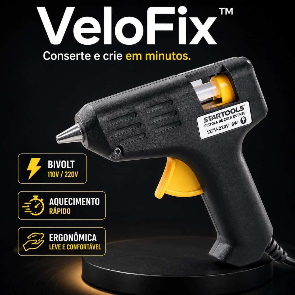 Pistola Cola Quente Pequena Bivolt Potente Artesanato Reparos Trabalho Manual