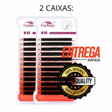Kit 2 Un Cílios Fadvan 5d W Volume Egípcio Todos os modelos