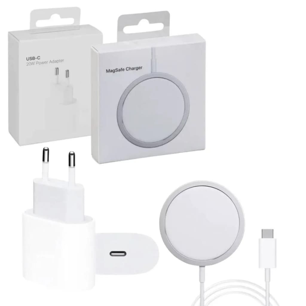 Carregador Magnético Magsafe Com Fio Para iPhone 8 Xr 11 12 13 14 15 16 17 Pro Max Carregamento Indução Rápida