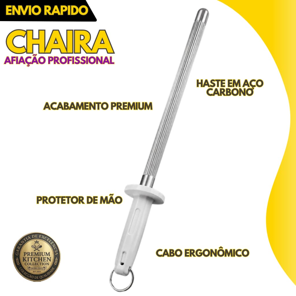 1, 2 ou 3 un - Chaira Profissional Fuzil 10 Polegadas Amolador E Afiador De Facas Açougue Churrasco