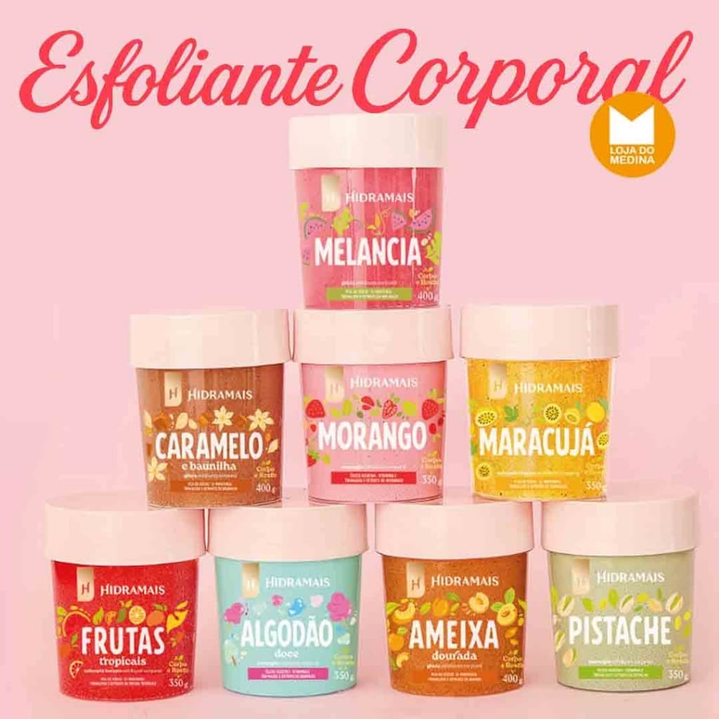 ESFOLIANTE CORPORAL MARAVILHOSO - DIVERSAS FRAGRÂNCIAS - HIDRAMAIS