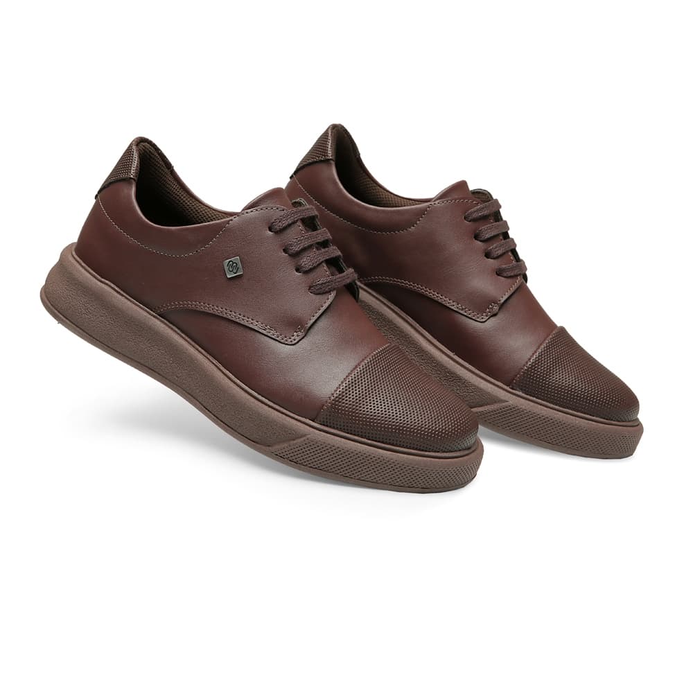 Tênis Casual Oxford Bertelli Masculino Imbuia Couro Vegano Design Arrojado Confortável Premium Envio Rapido