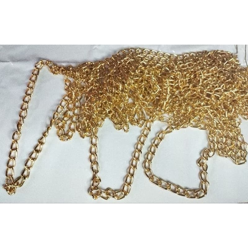 Corrente para bolsas 2.5 grumet, com 5 e 10 metros, alumínio nas cores dourado, prata, Onix.