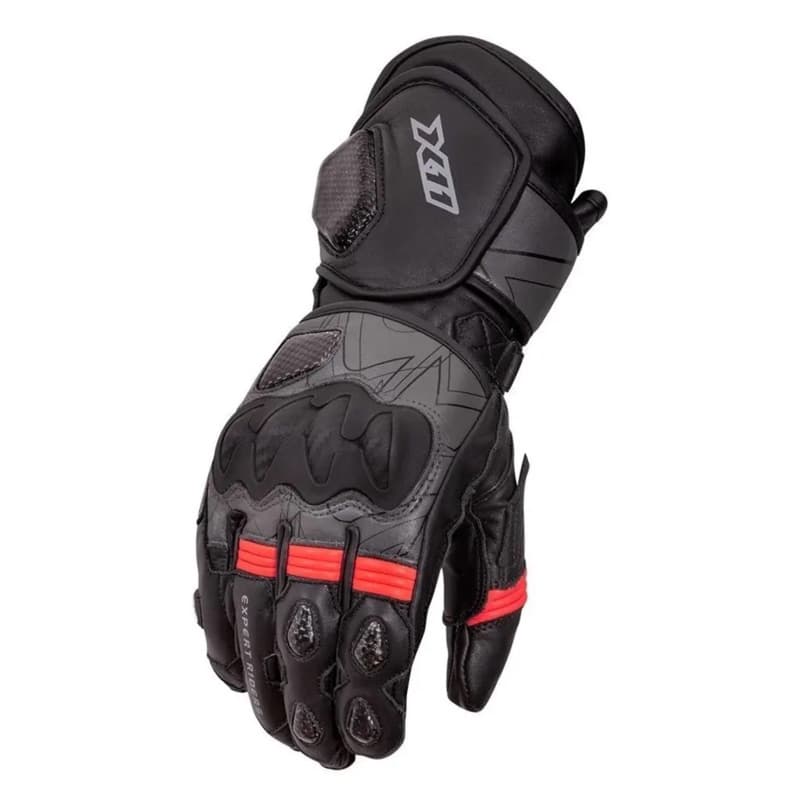 Luva X11 Racer 2 de Couro Masculina para Frio e Inverno com Protetor de Nós