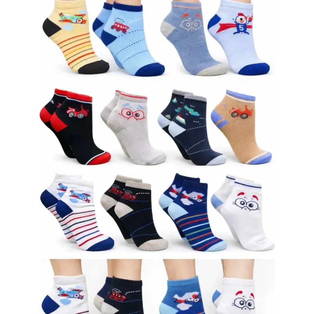 Kit 6/12/24 Pares Meias Infantil Cano Alto Menino Escolar Criança