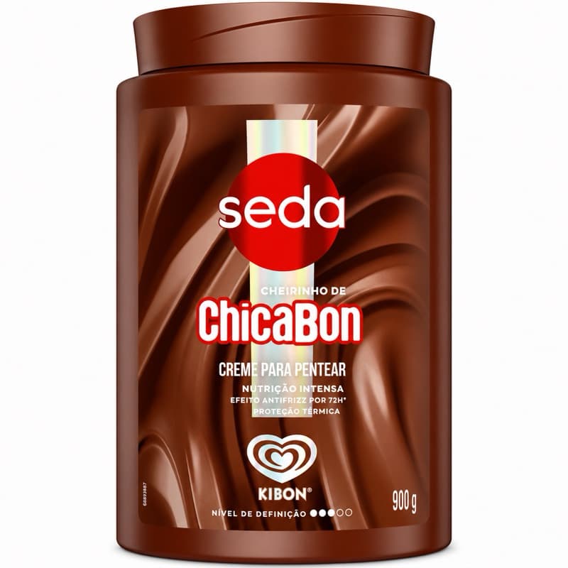 Creme de Pentear Seda ChicaBon 900g Hidrata Nutre e Perfuma os Cabelos
