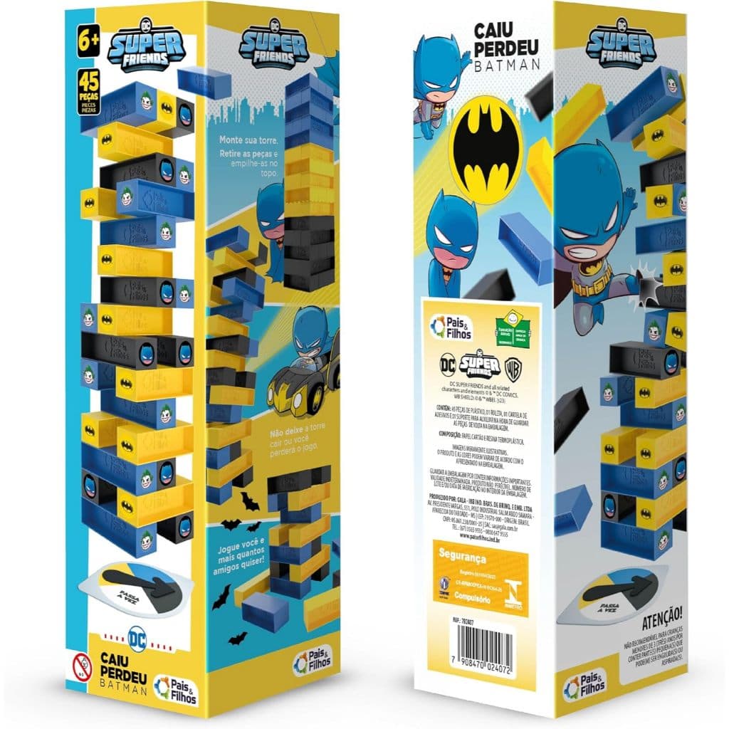 Jogo Caiu Perdeu Batman Pais & Filhos Torre de Equilíbrio