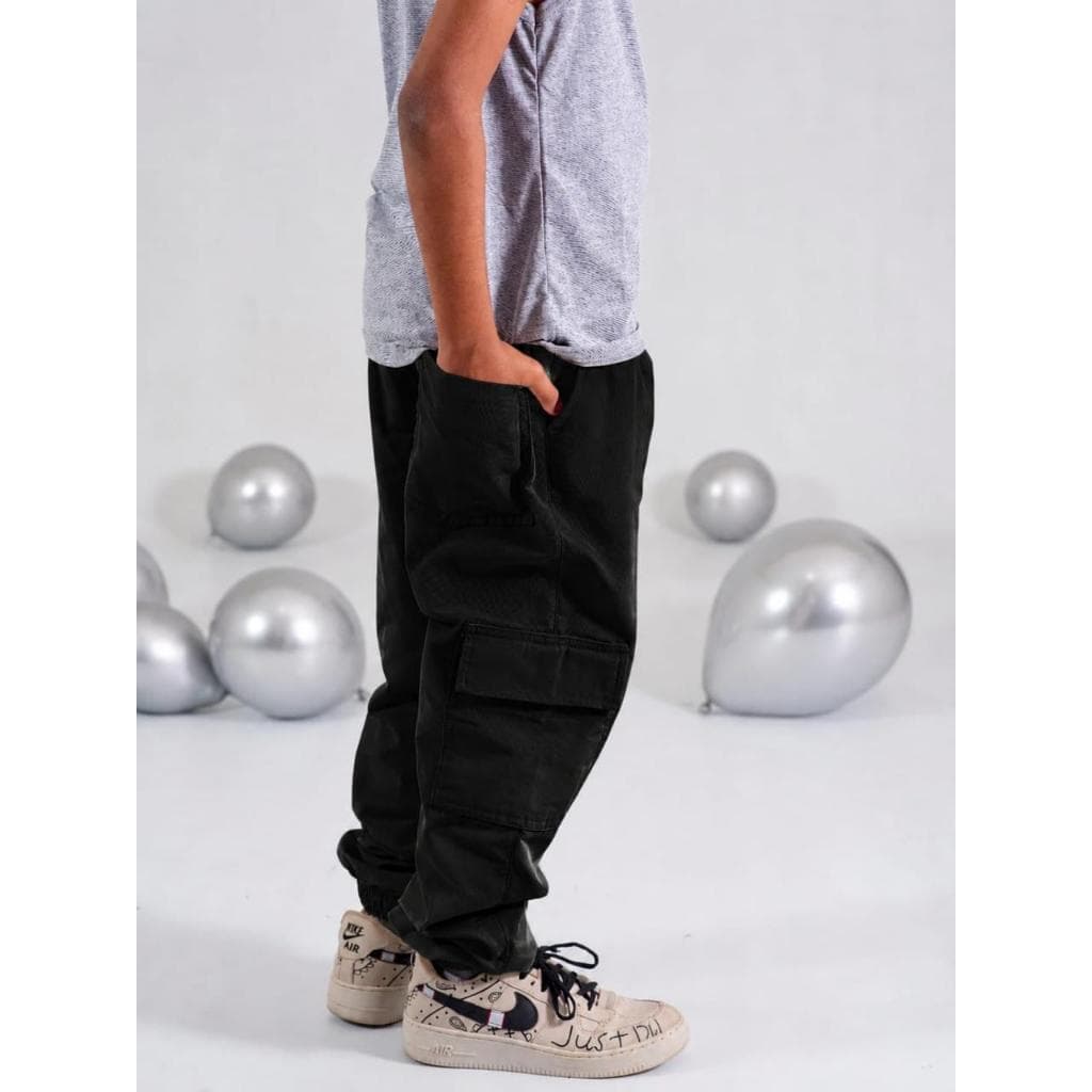 Calça Masculina Jogger com Bolsos Confortável Cargo Infantil juvenil menino