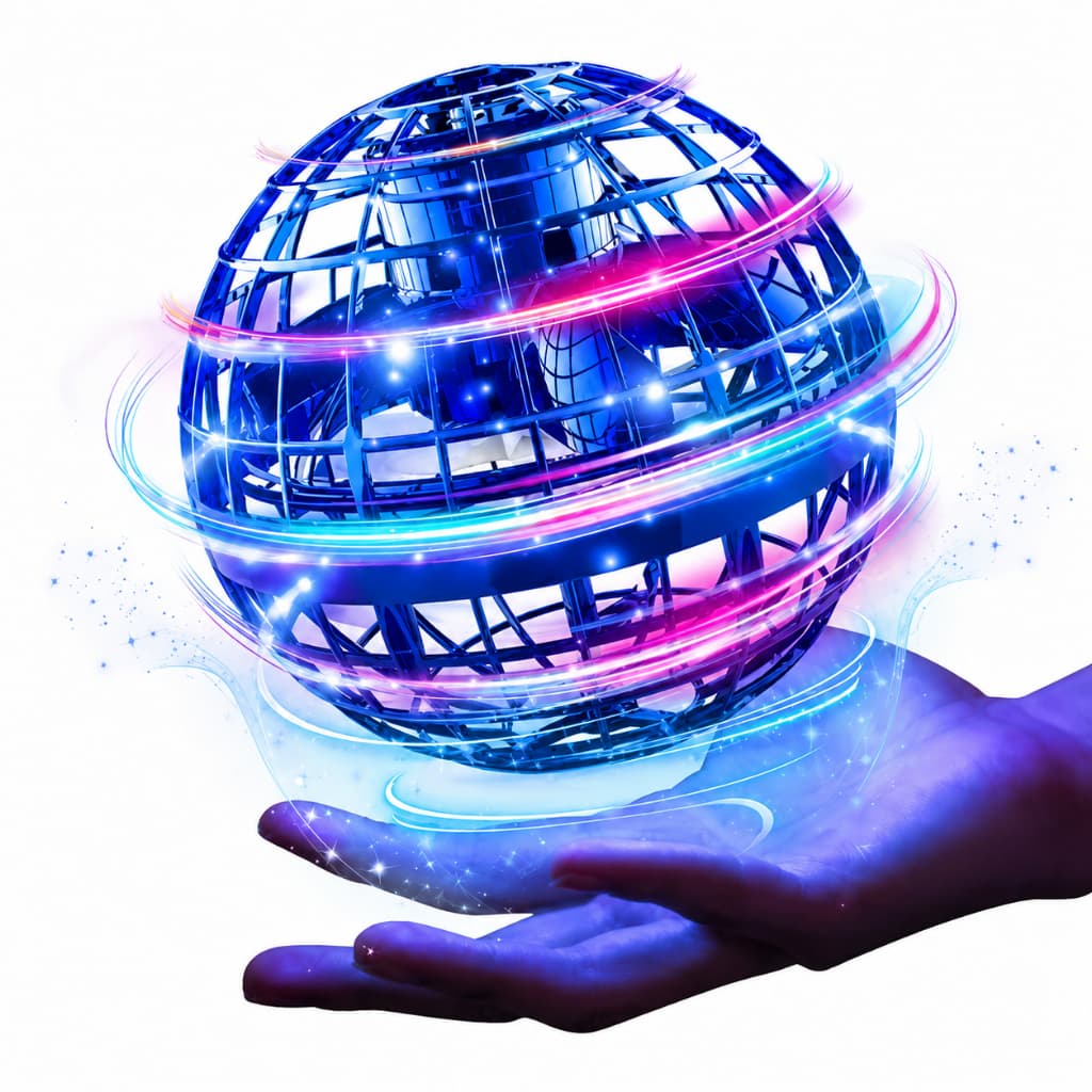 Bola Voadora LED Spinner Boomerang 360° Recarregável Colorido