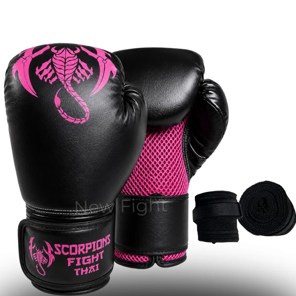 Luva Muay Thai Boxe Kickboxing + Bandagem 3 Metros
