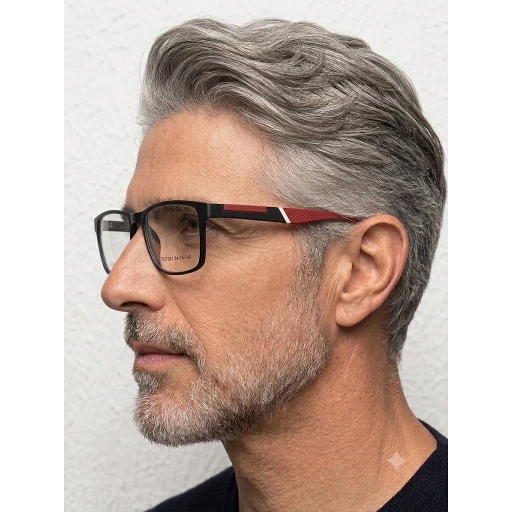 Armação Masculina em Metal Ponte Anatomica Resistente Exclusiva Anti Alergica Hastes Emborrachadas