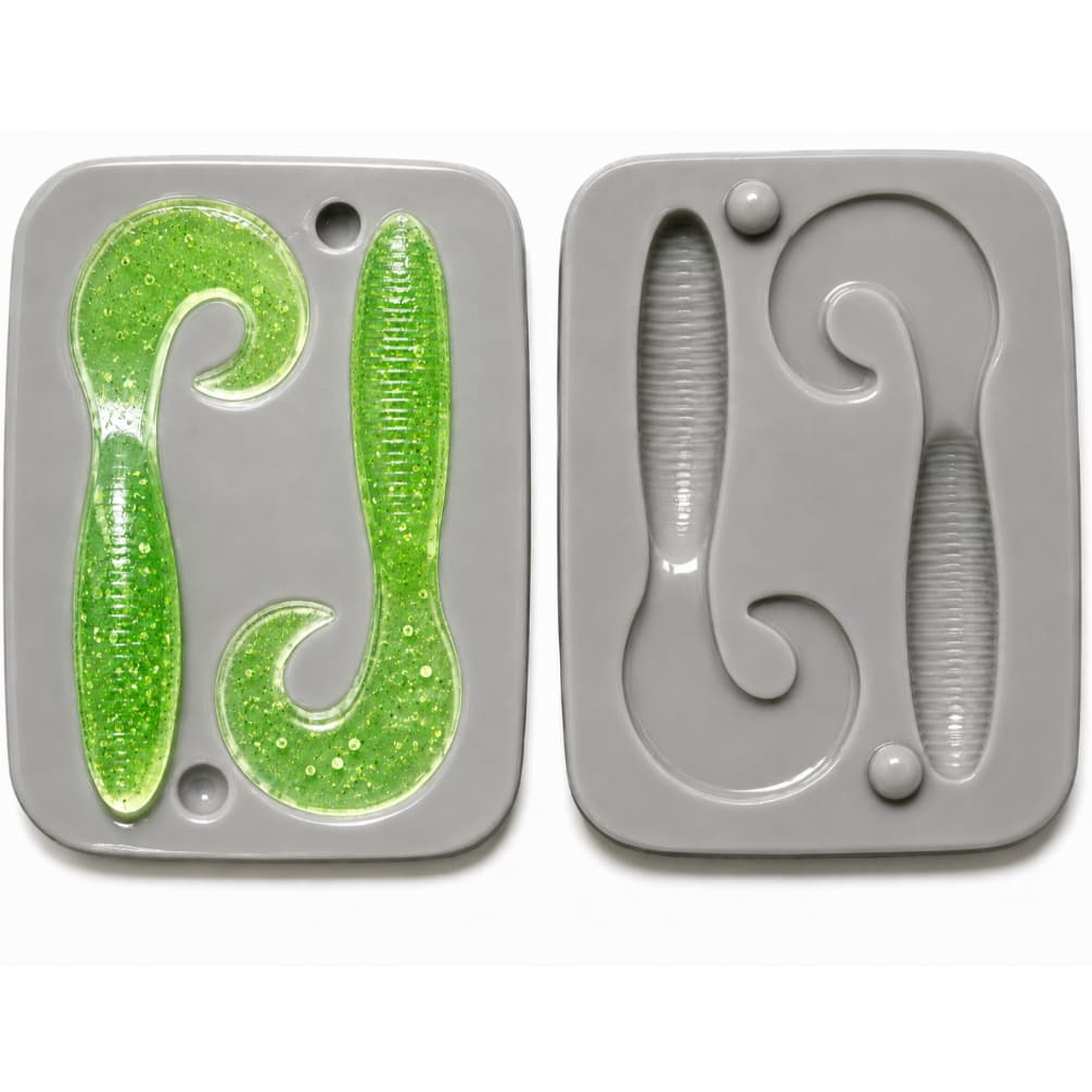 Forma Molde Para Fazer Isca Artificial Grub de Silicone 7cm Para Pesca