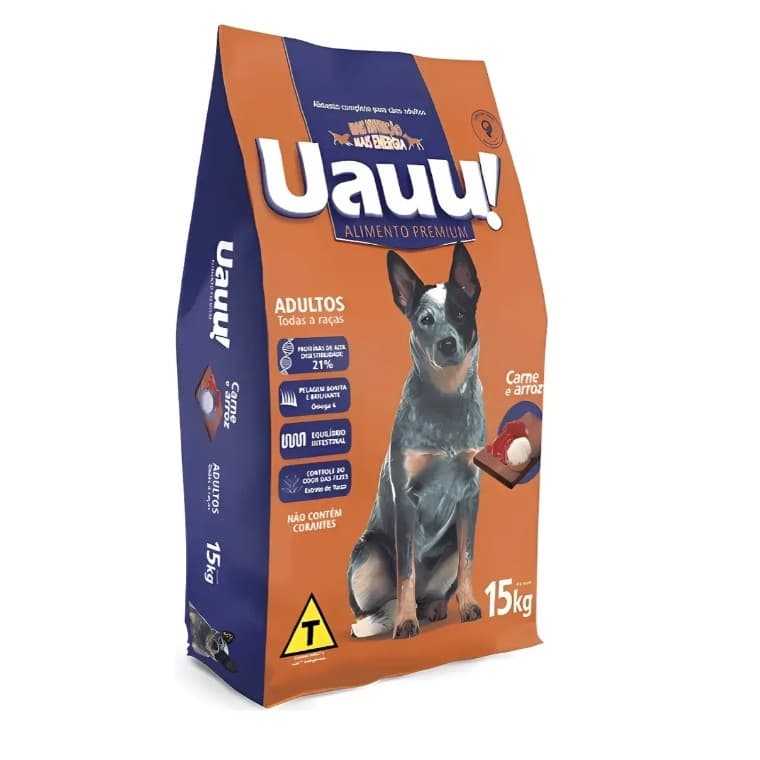 RAÇÃO PARA CACHORROS  UAUU CAES ADULTO 15KG