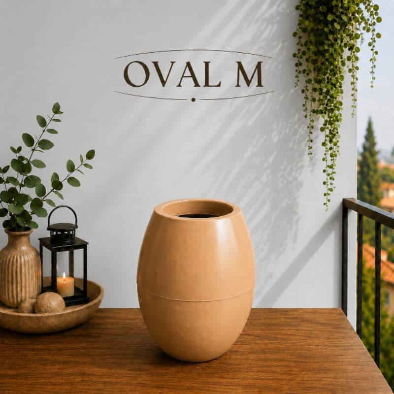 Vaso Oval M Moderno Para Plantas | Decoração Luxo Para Sala, Varanda e Jardim