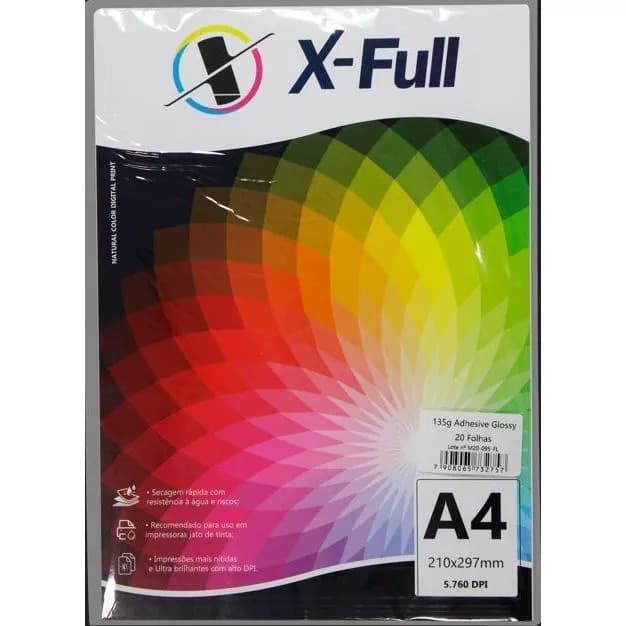 Papel Fotográfico A4 135GR Glossy - X-FULL 50 fls
