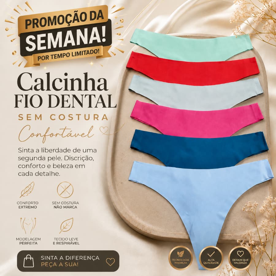 Kit Calcinha Sem Costura Confortável Premium