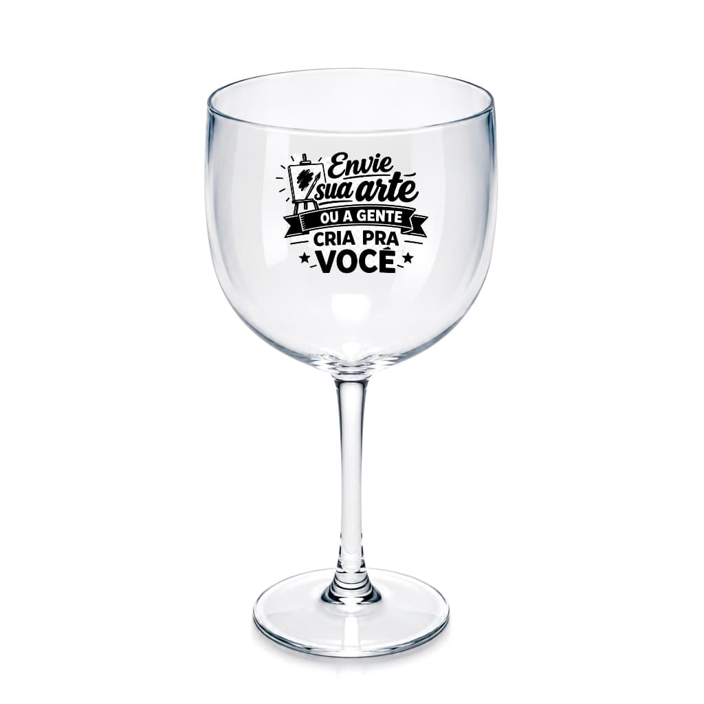 Kit Taça Gin Premium 580ml Acrílico Transparente Cristal Personalizada