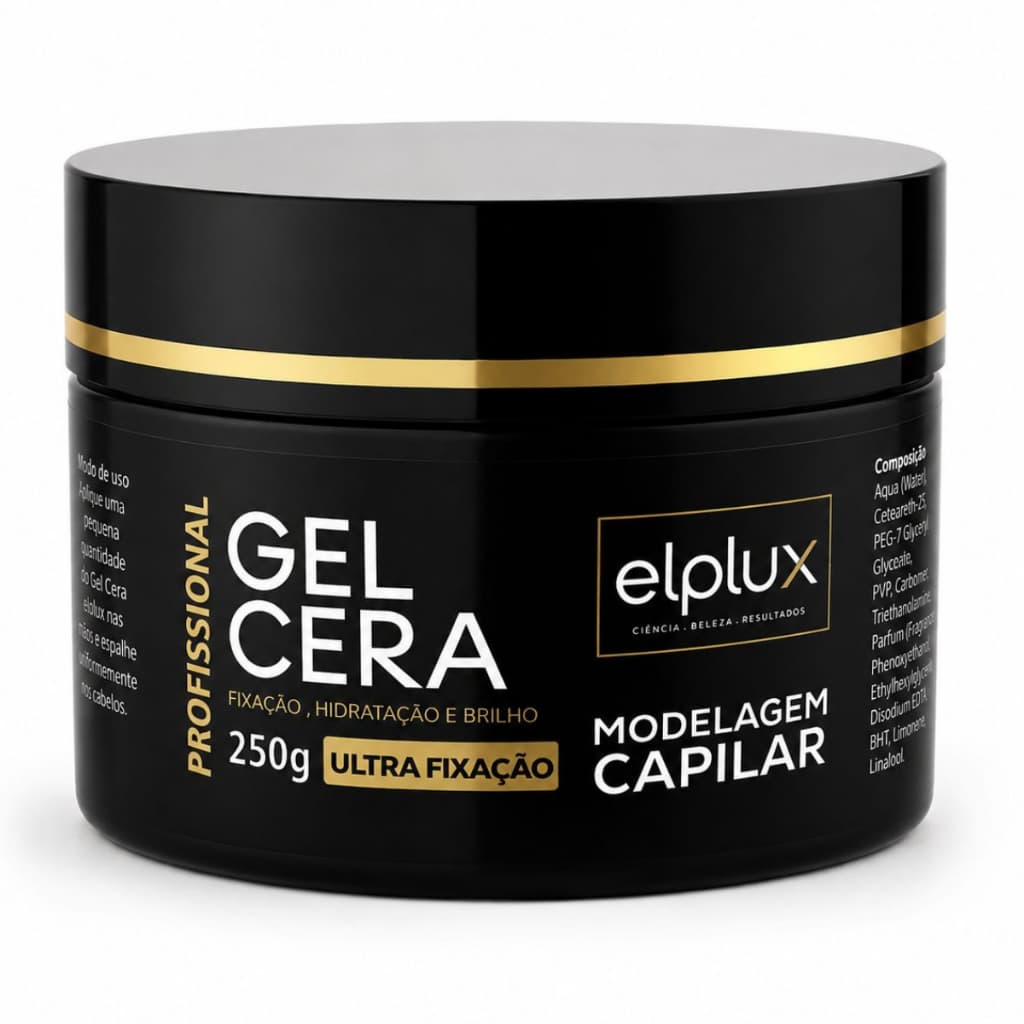 Gel cera Modelador capilar ultra forte profissional baby hair elplux 250g