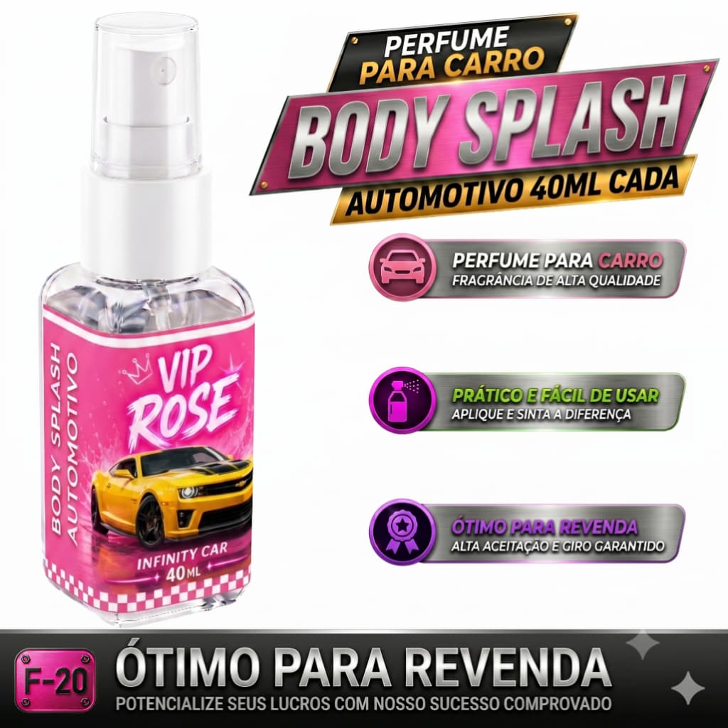 Perfume Vip Rose Automotivo 40ml Cheirinho de Carro Spray Perfume Para Carro Longa Duração