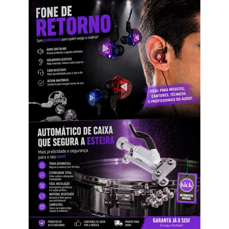 Kit Automático de Caixa + Fone de Retorno