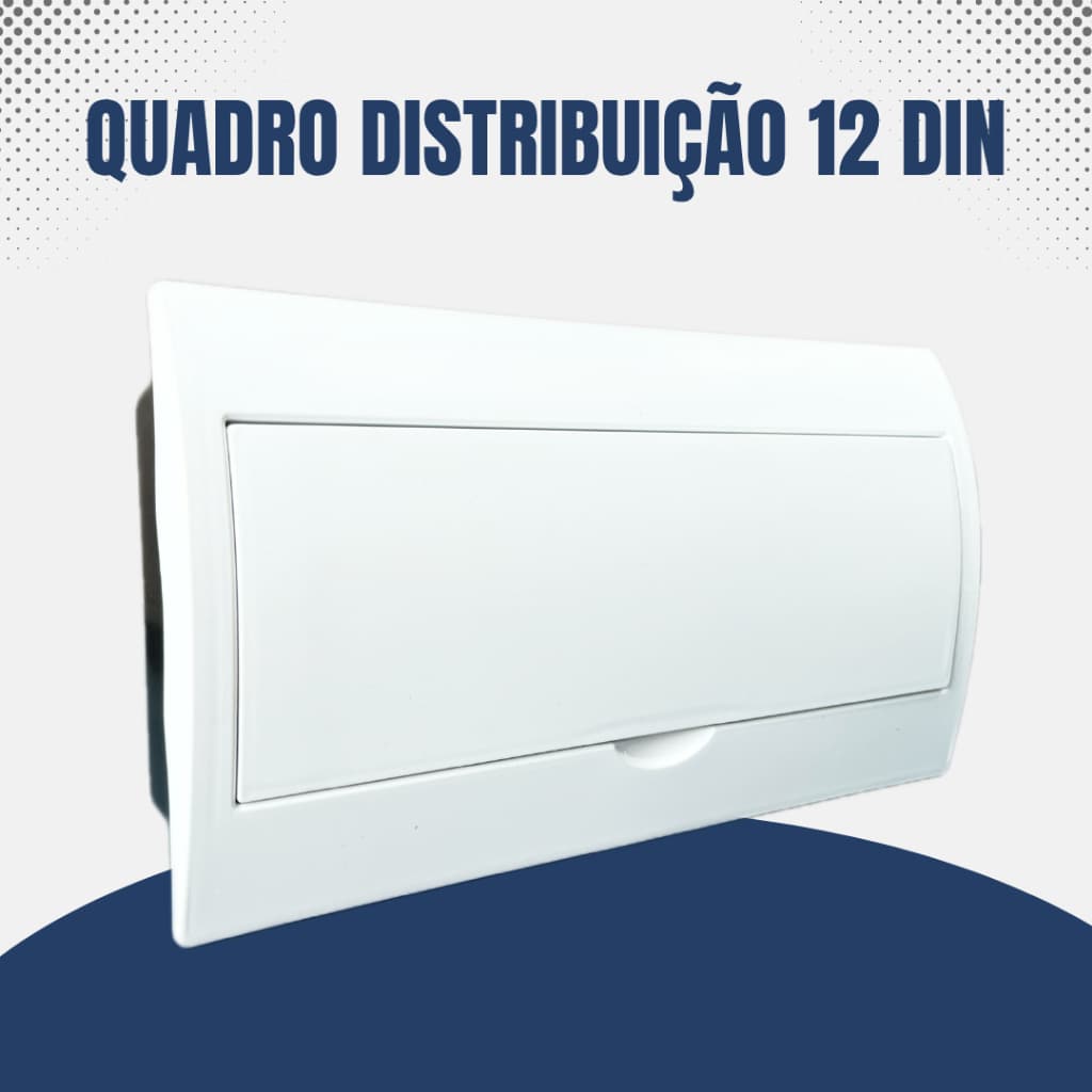 Quadro Caixa Distribuição Centrinho Para 4 até 12 Disjuntores Din Com Tampa Branca