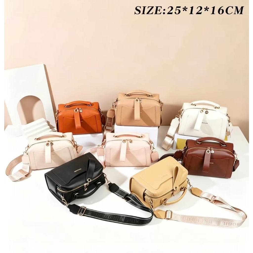 Bolsa Transversal Pequena de Mão Estilo Baú Feminina