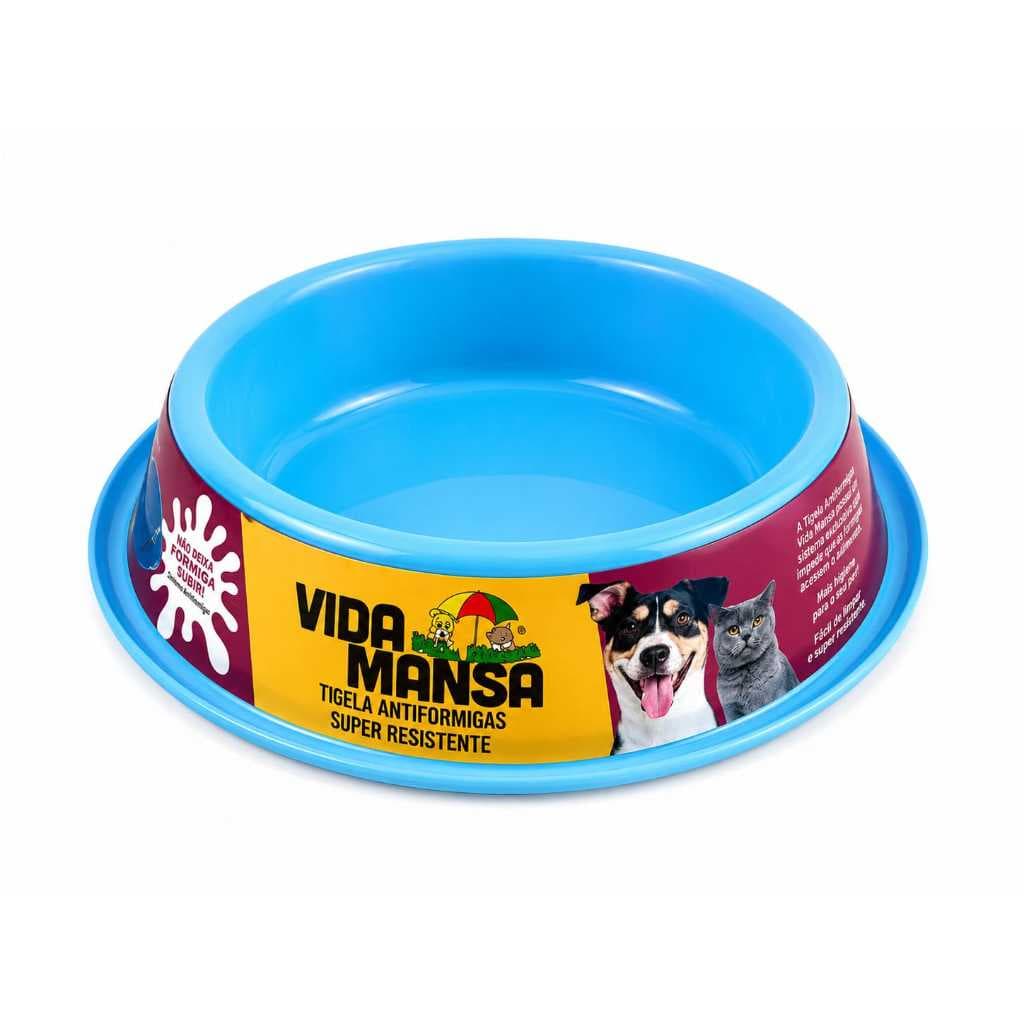Tigela Antiformigas Vida Mansa para Cães e Gatos – Plástico Resistente