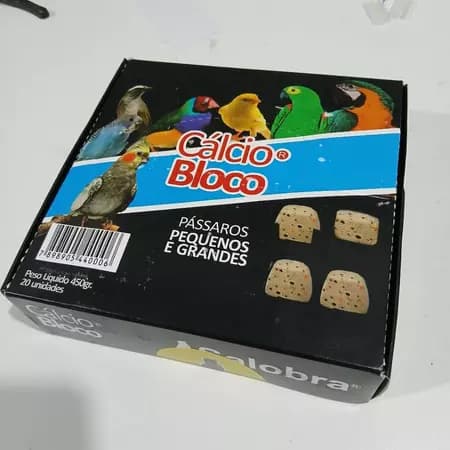Pedra de Calcio Mineral Bloco Plus Canários Pássaros Calopsita Kit 3/5 Unidades