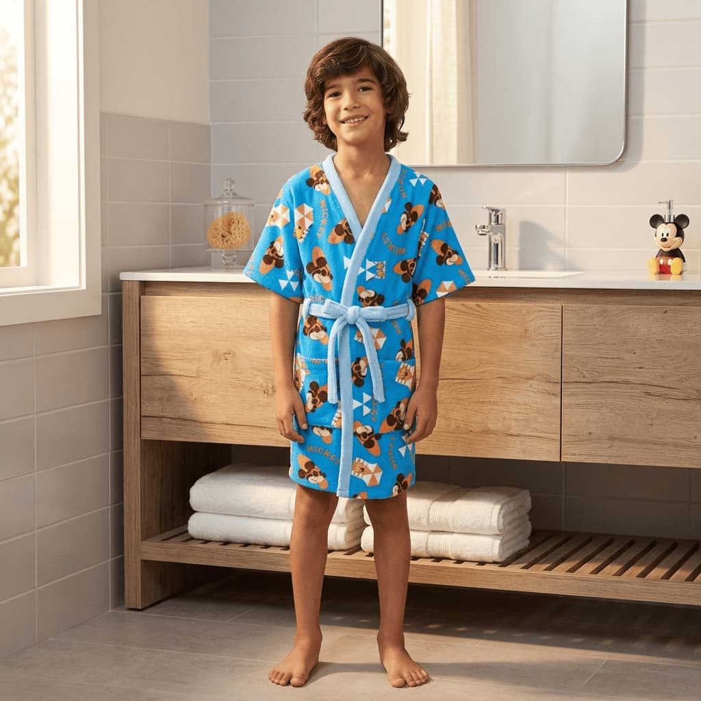 Roupão Infantil Minnie Mickey Encanto Menino Menina Praia Piscina Lepper