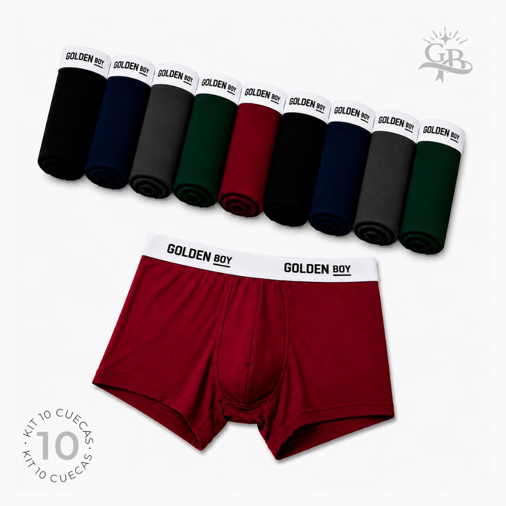 Kit 10, 5, 3 Cueca Adulto Box Microfibra Forro de 100% Algodão Masculina Confortável Sortidas