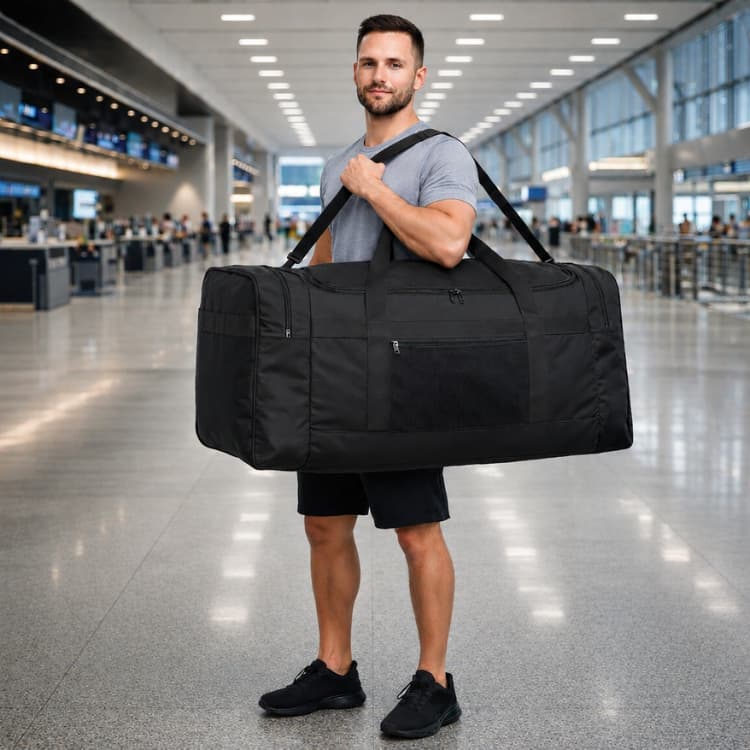 Bolsa de Viagem 86L Extra Grande Mochila MalaTreino Jiu-Jitsu Muay Thai Espaçosa Alça Transversal