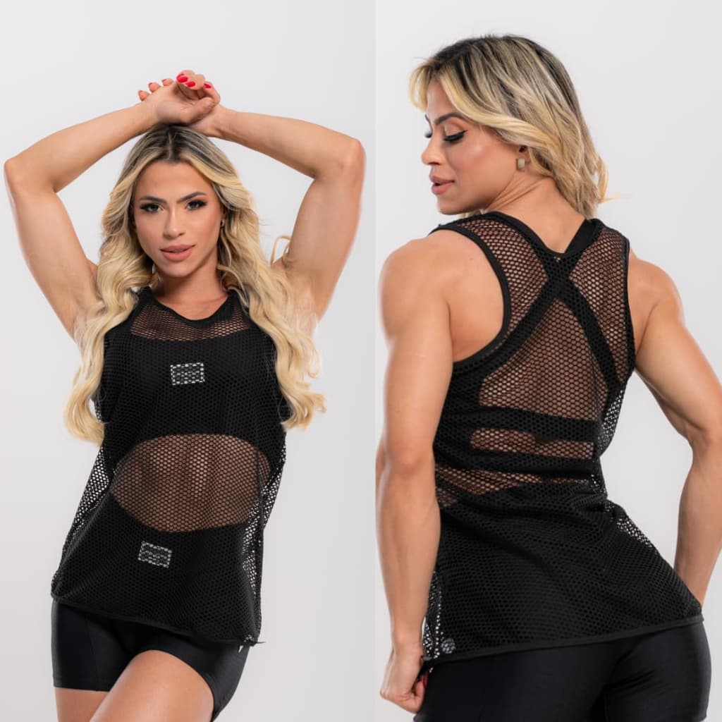 Blusa Arrastão Feminina Longa Academia Regata Ftiness Regatão Praia
