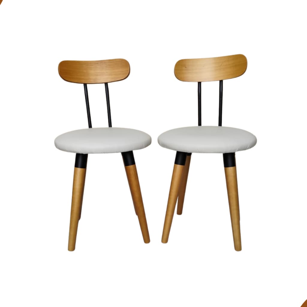 Kit Cadeiras Jantar Madeira Pé Palito Ergonômica Mesa Fixação Metal Conforto Resistencia Cozinha
