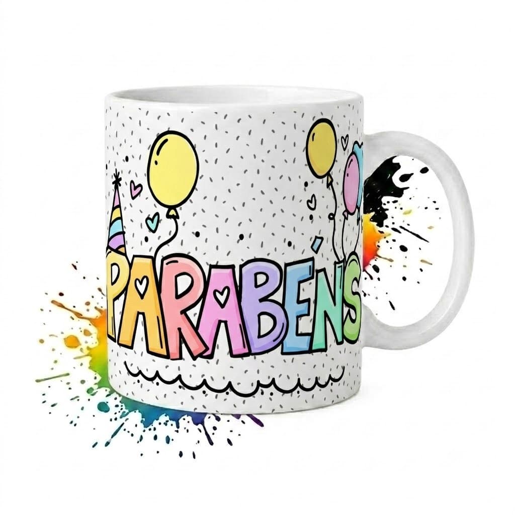 Coleção de Aniversário - Caneca de 325ml em cerâmica premium