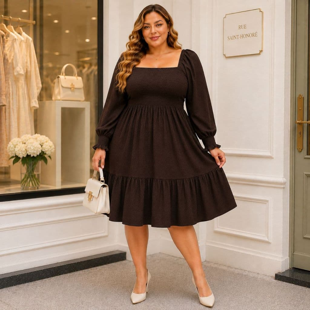 Vestido inverno feminino plus size casual sofisticado moderno todas ocasiões vestido de frio tendência inverno festas