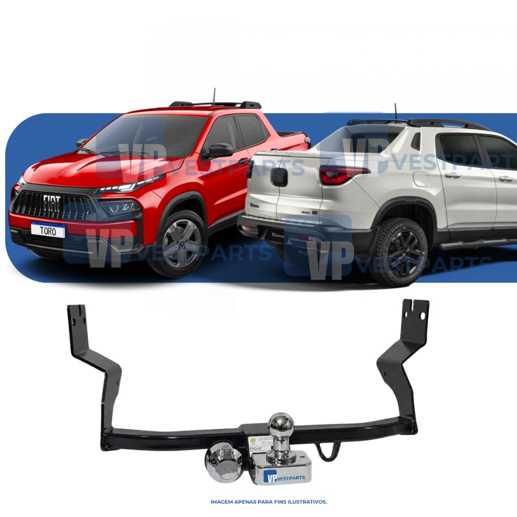 Engate Reboque Fiat Toro 2016 2017 2018 2019 2020 2021 2022 2023 2024 2025 2026 Original Homologado