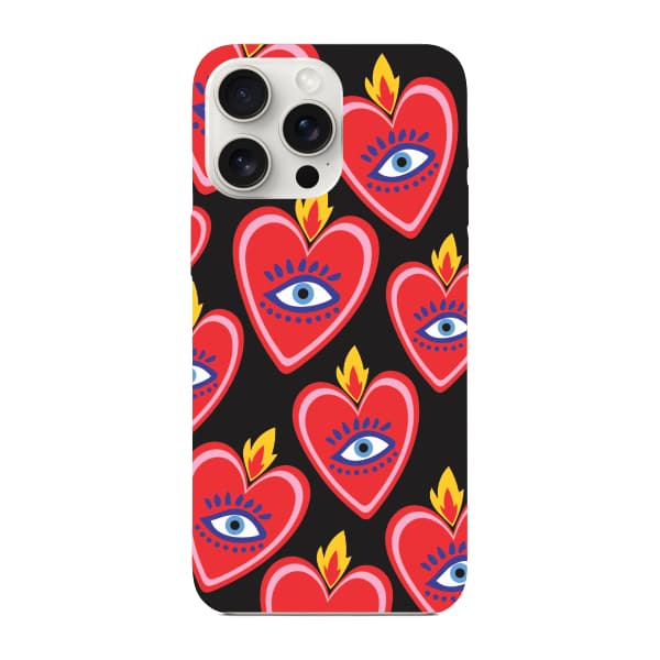 Capinha para iPhone 15 Pro Max Anti Impacto Fashion - SACRED HEART PATTERN