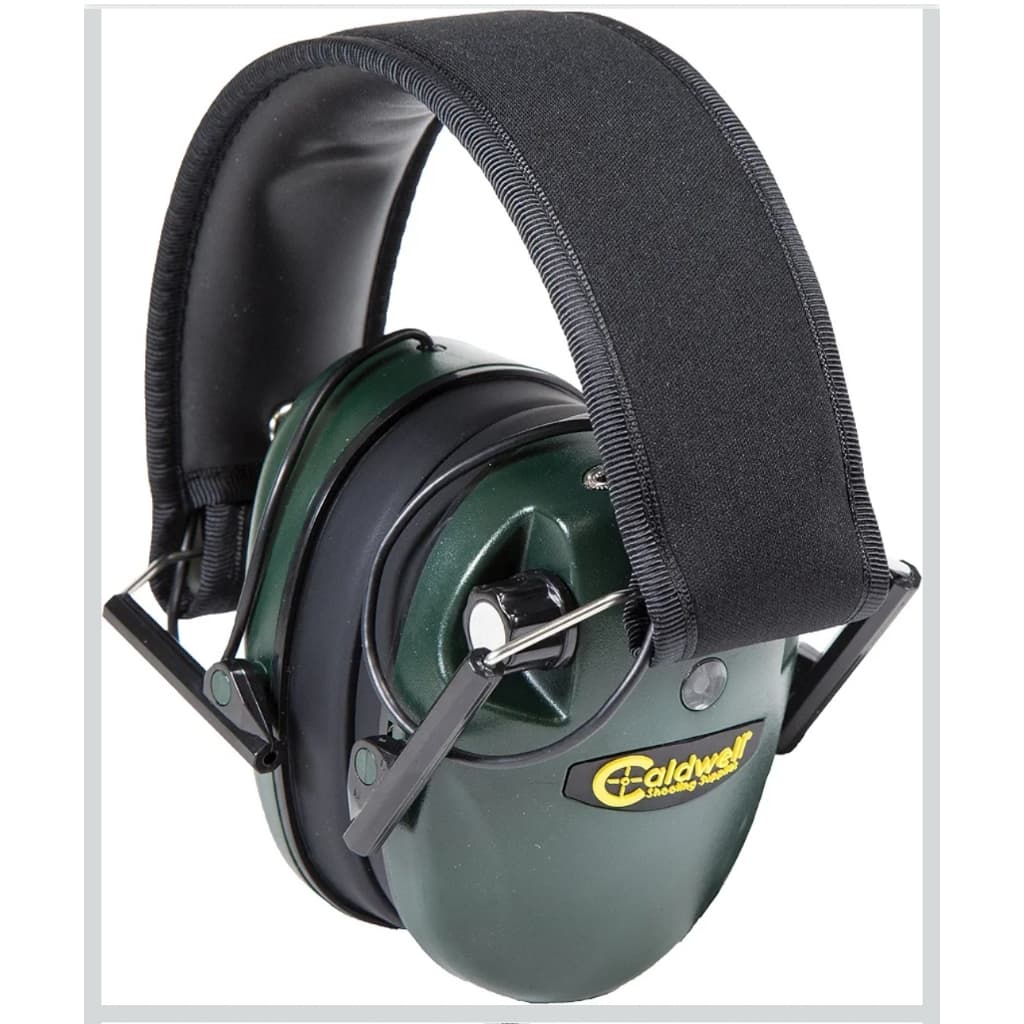 Protetor Auditivo Eletrônico Caldwell E-MAX Low Profile Verde | Abafador de Ruído com Amplificação de Som