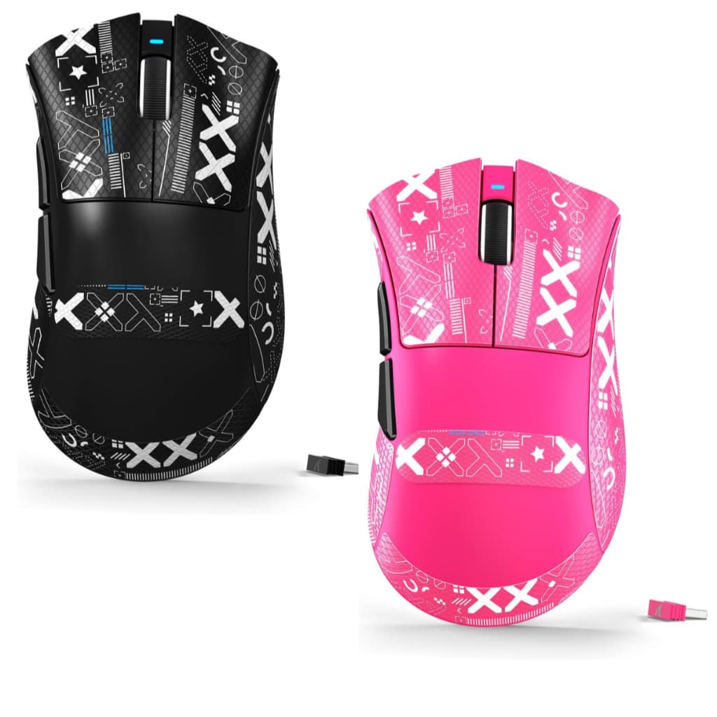 Mouse Gamer Attach Shark V3 Sem Fio com Sensor PAW3311 Wired/Bluetooth/2.4GHz DPI até 25.000 1000 Hz