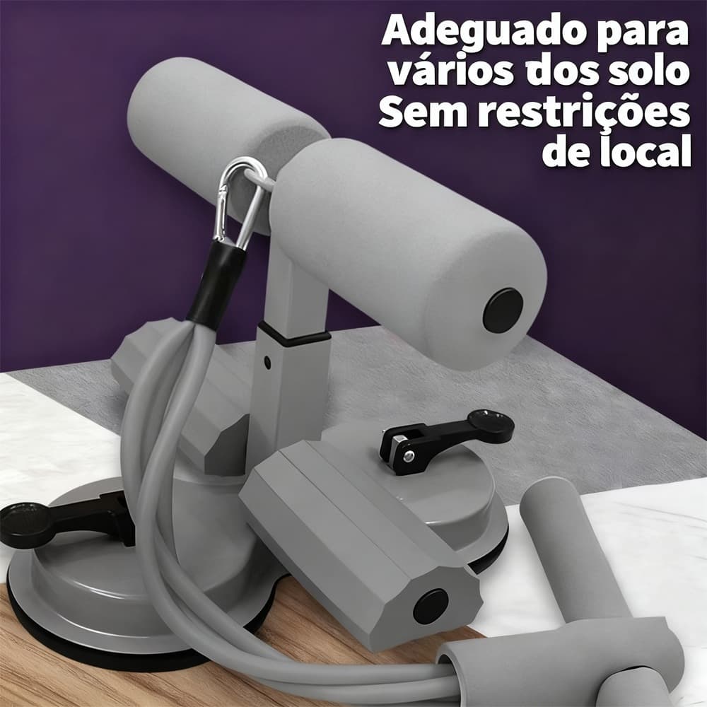 Supino para Abdominais com Ventosa | Equipamento Fitness Universal | Fixação Fácil -V2