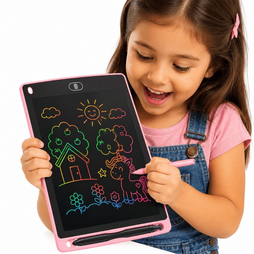 Lousa Mágica Infantil LCD 8,5 Quadro Mágico Tablet Escrita Digital Apaga 1 Clique