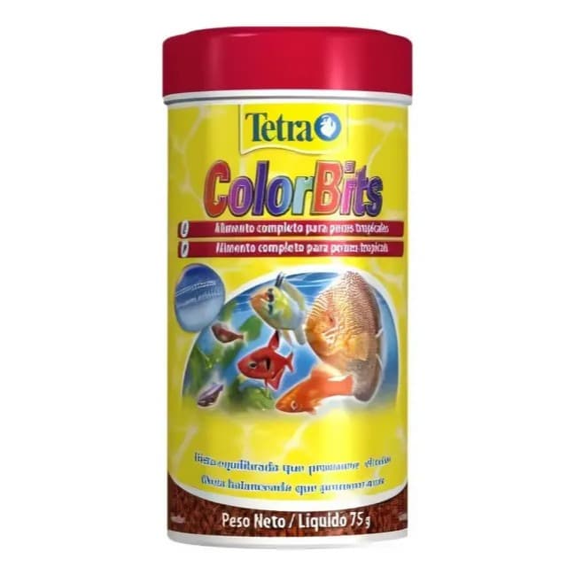 Ração para Peixes Tetra Color Bits Tropical Granules 75g