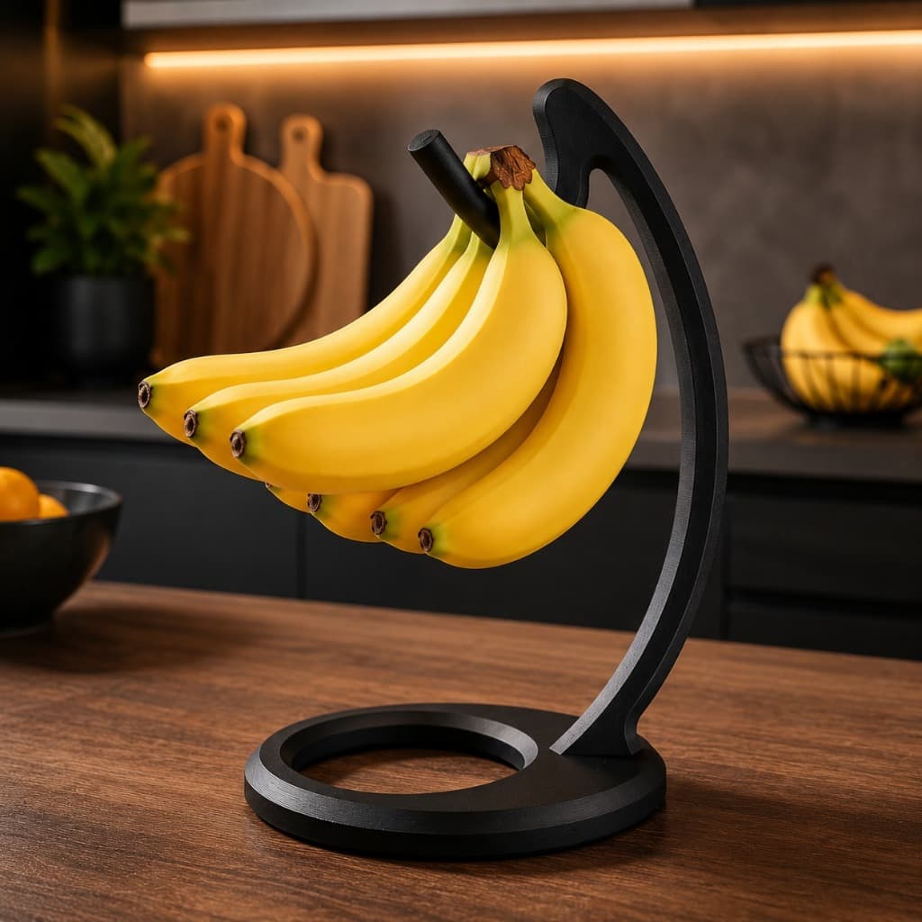 Suporte para Bananas Organizador de Bancada Cozinha Mesa e Área Gourmet evita estragar as bananas