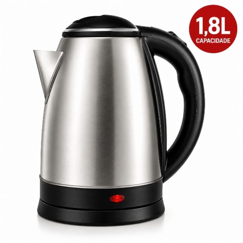 Chaleira Elétrica Inox 1,8L Desligamento Automático 127V ou 220V