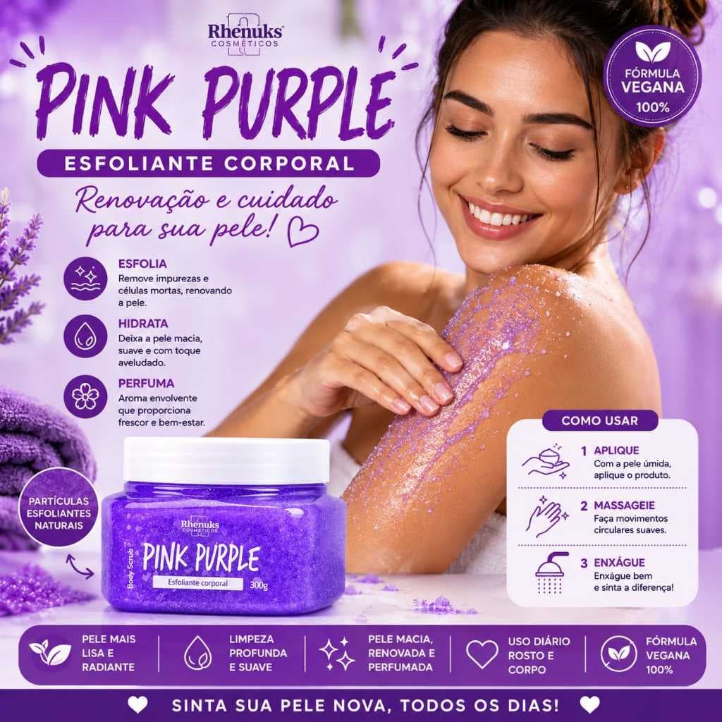 ESFOLIANTE CORPORAL PINK PURPLE BODY SCRUB RHENUKS - 300g