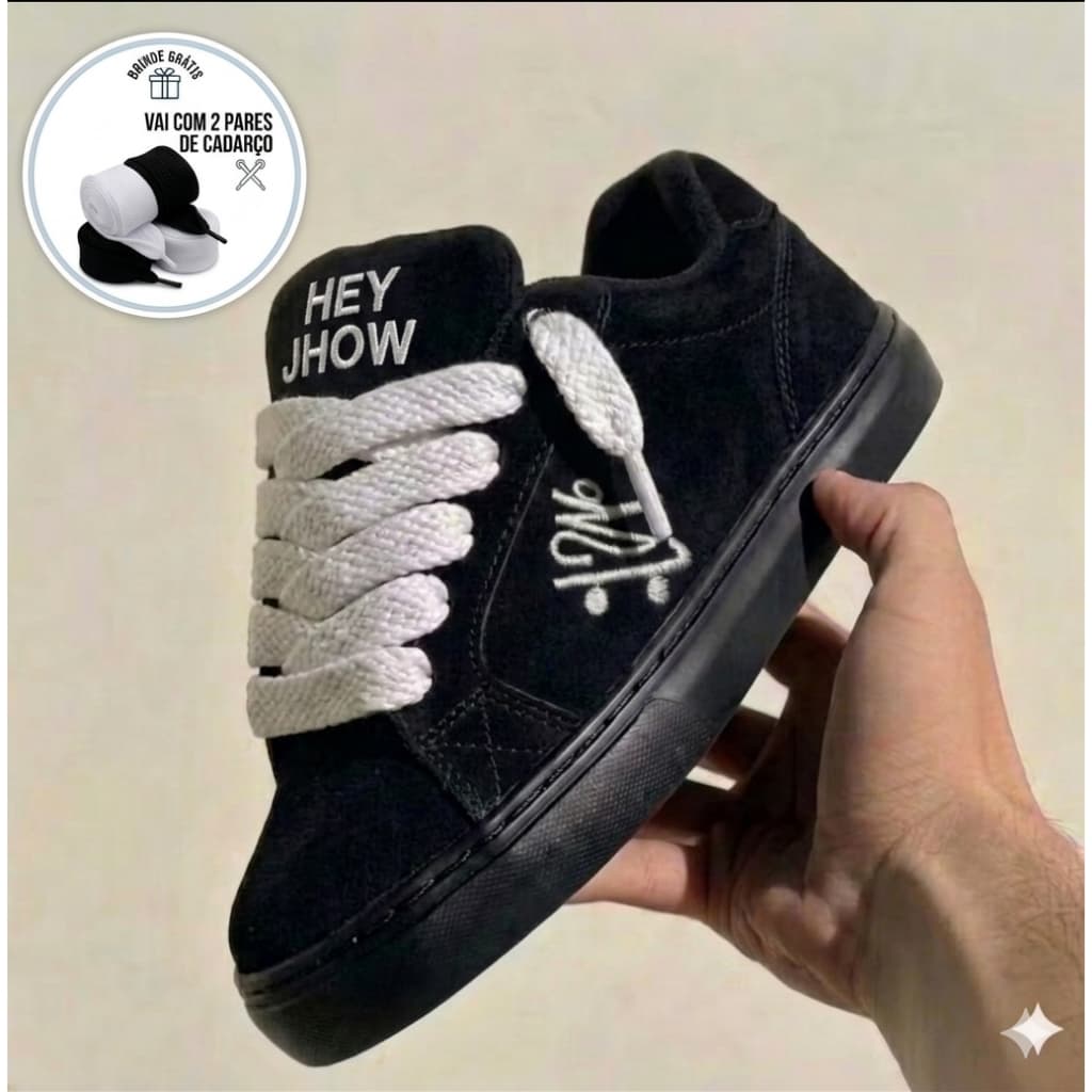 Tênis Premium  HEY JHOW Skate Turbinado Espuma Grossa Camurça