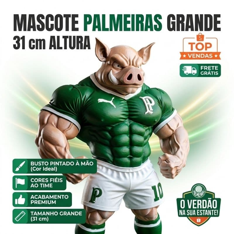 mascote palmeiras boneco grande verdão porco palestra mancha