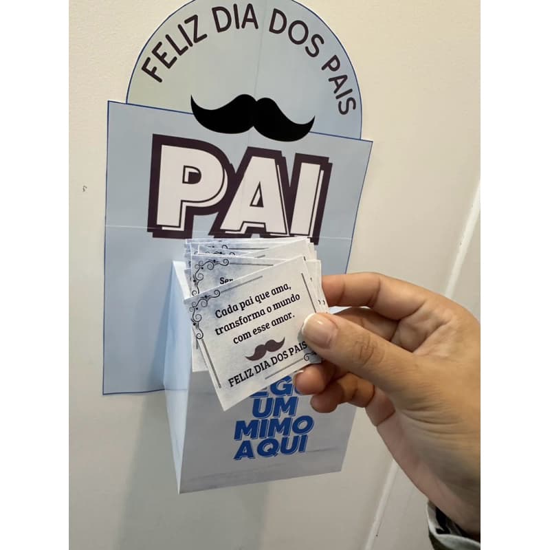 Caixa dia do pais Com tags motivacionais - Mimo - Lembrancinha