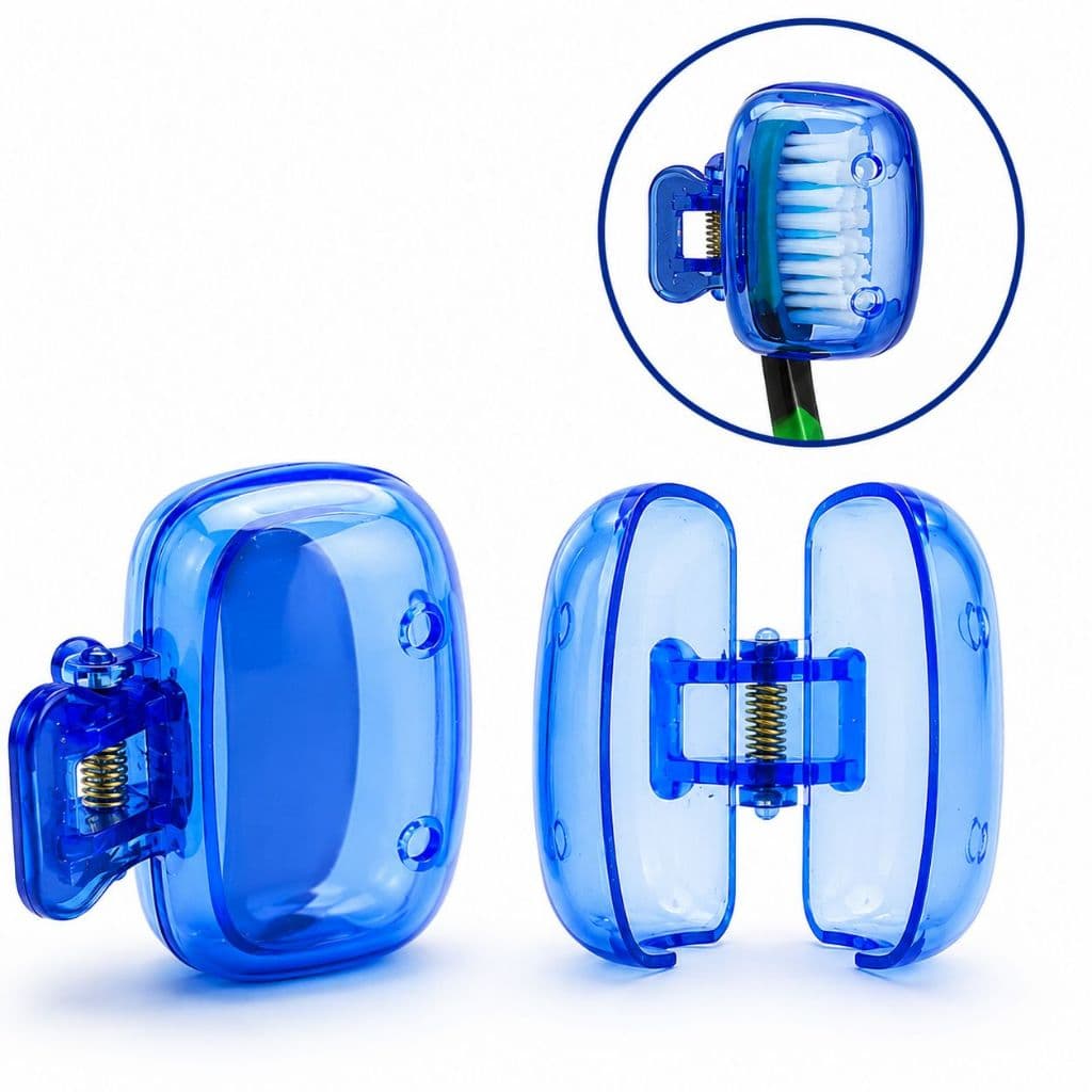 Protetor para Escova de Dente com Tampa Higiênica Portátil Viagem