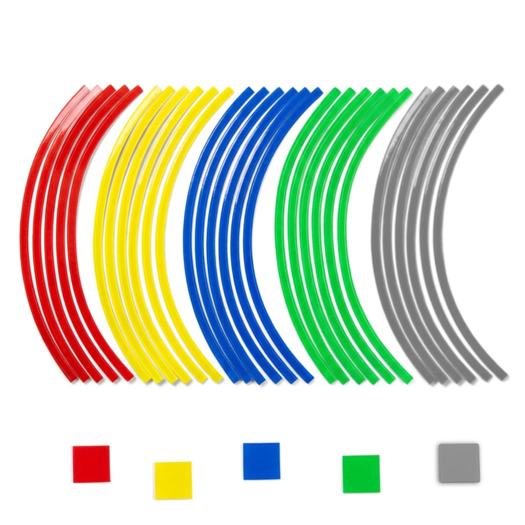 Friso Adesivo Refletivo Roda Moto Carro Kit 16 Peças